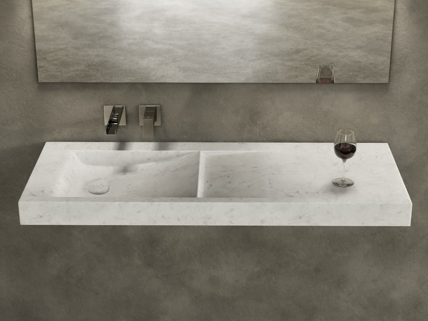 Onda lavandino a muro in marmo Onda lavandino a muro in marmo