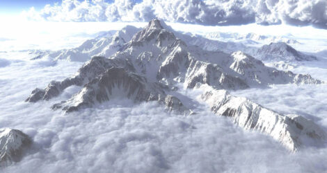 montagna con nuvole - collezione nuvole