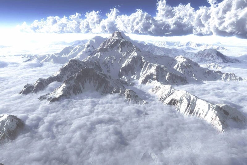 montagna con nuvole - collezione nuvole