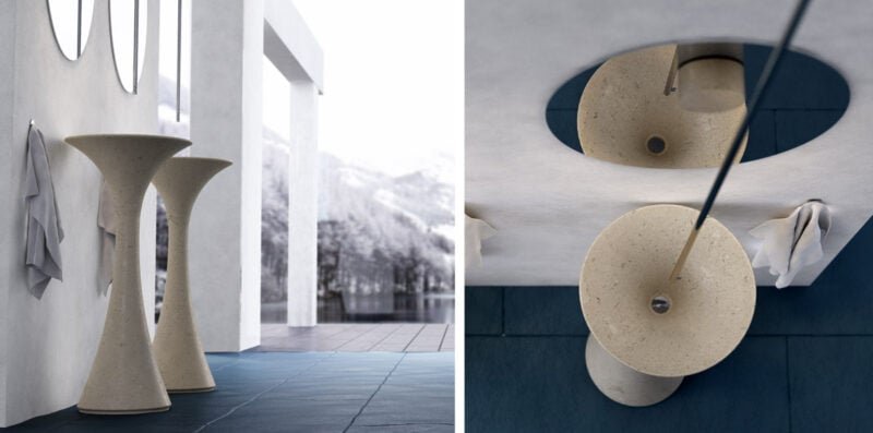 lavabo da terra in marmo moderno calla lavabo da terra in marmo cremaluna