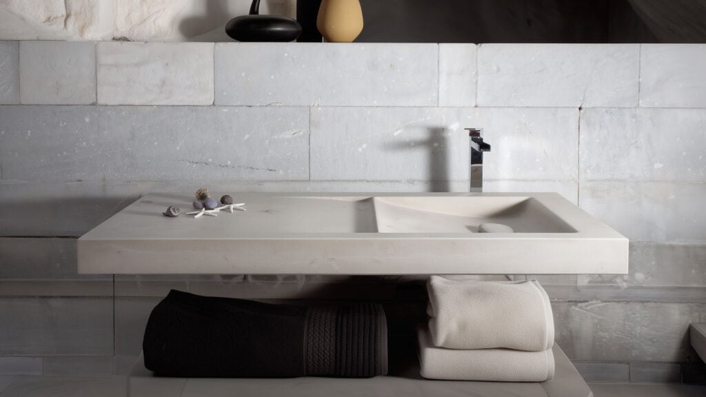 onda lavabo in marmo moderno