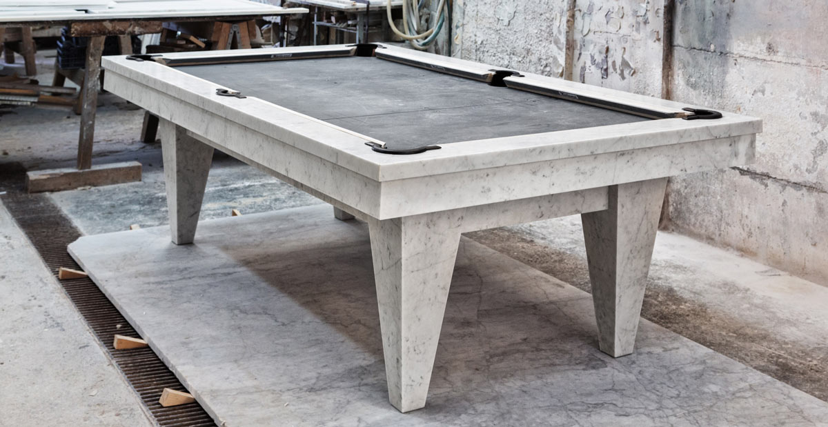 Our Marble Pool Table At Marmomac, Marble Pool Table Weight