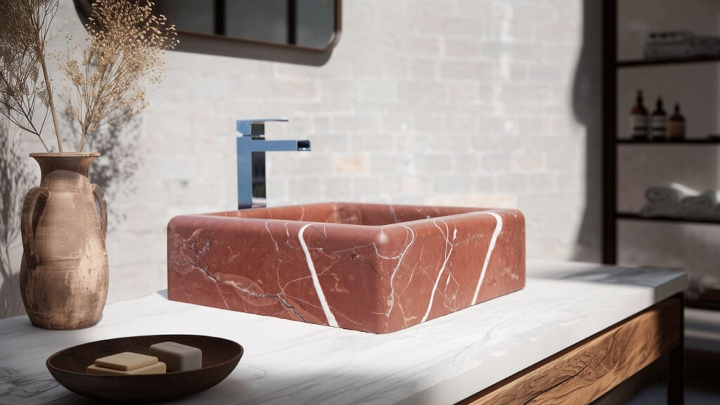carrara lightweight marble basin quadra