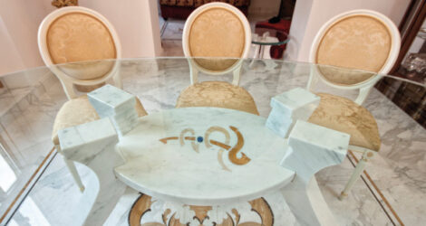 Custom Interior Design in Calacatta Marble for Private Residence  – Carrara, Italy
