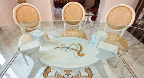 living room in marble 1