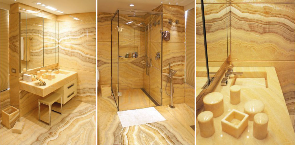 luxury onyx marble bathroom