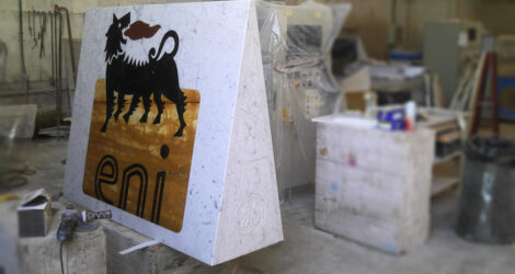Inlaid Marble Logo for ENI