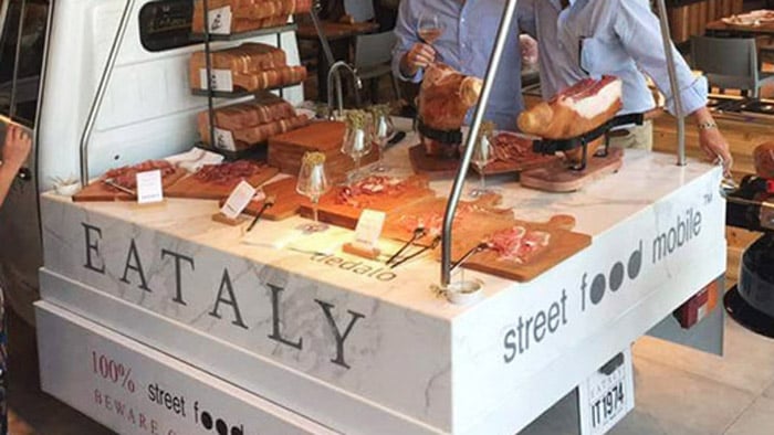 realizzazione su misura ape in marmo per street food eataly manhattan thumb