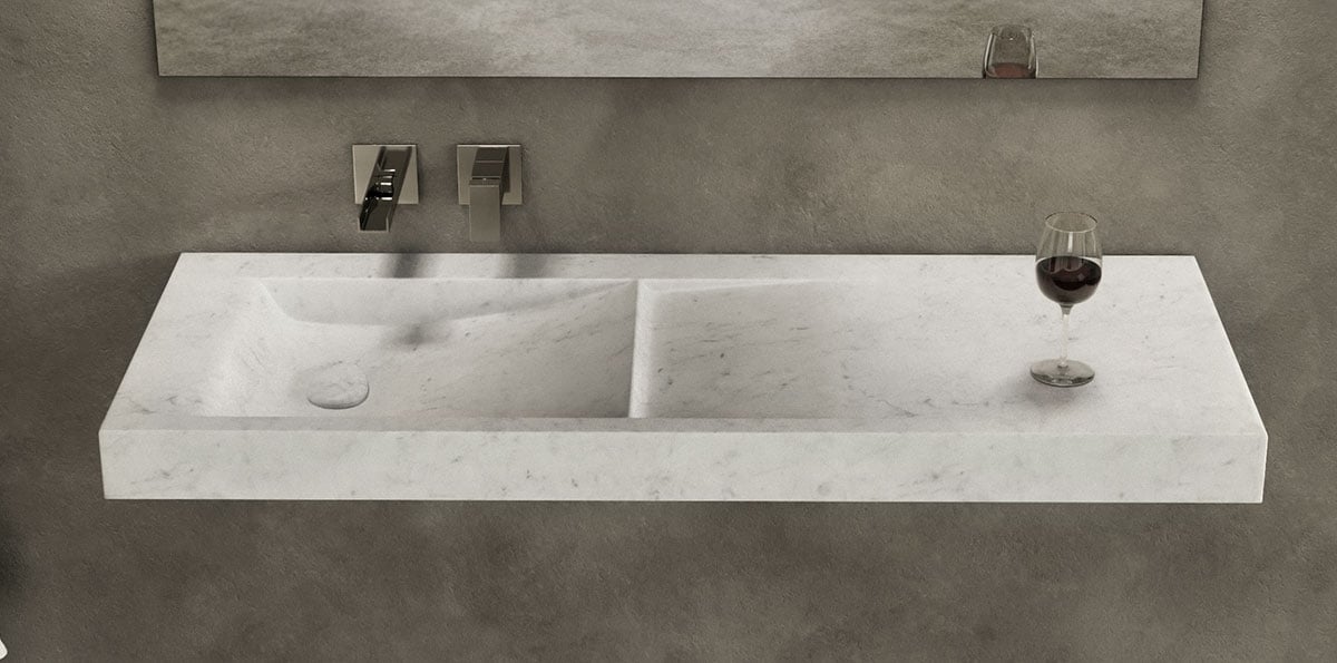 rectangular-washbasin-sink-in-carrara-white-marble-onda-001 rectangular washbasin sink in carrara white marble onda 001