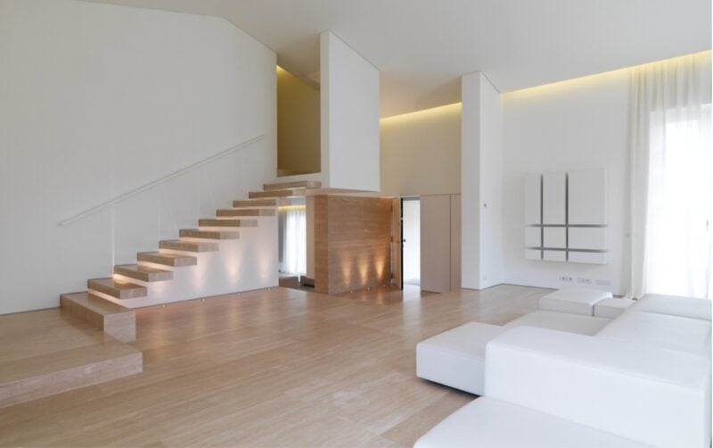 scalinata in marmo travertino