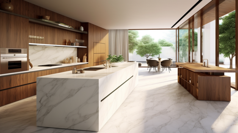 white marble and wood kitchen white marble and wood kitchen