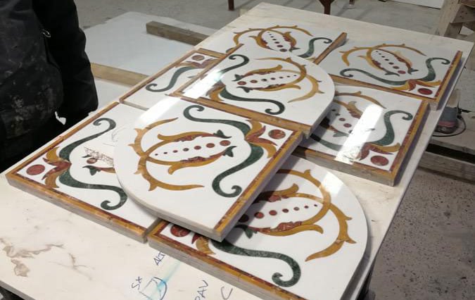 marble inlay made in carrara