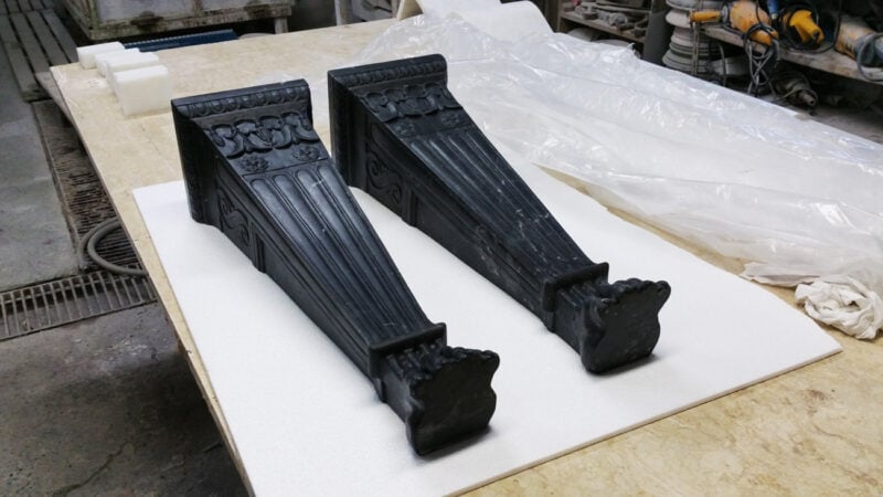 lavorazione colonne in marmo per bagno personalizzato