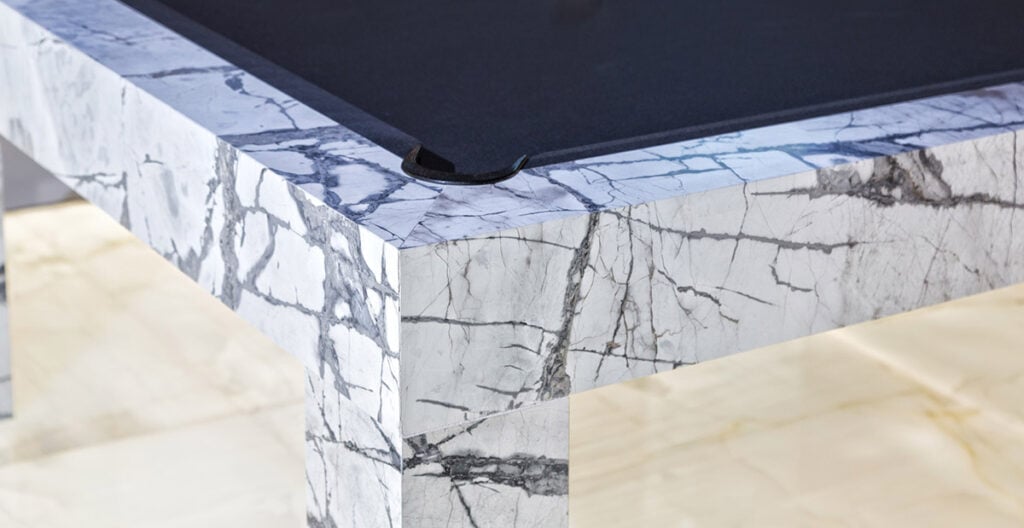 biliardo in marmo quadra by dedalo stone esposizione marmomac 2018 best communicator award iceberg blue 007