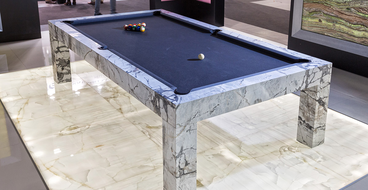 Marble pool table