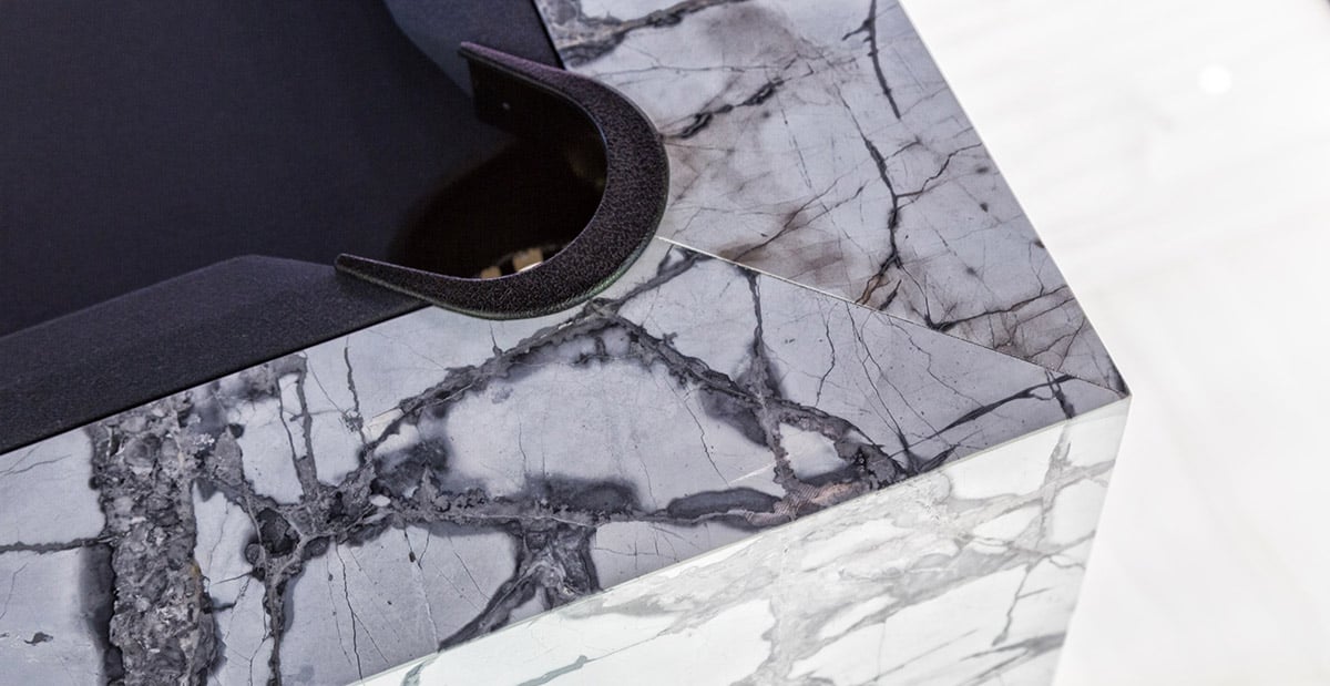 pool table in marble quadra by dedalo stone marmomac 2018 best communicator award iceberg blue 008