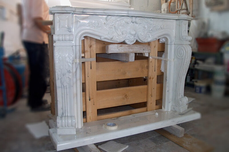 handcrafted marble fireplaces