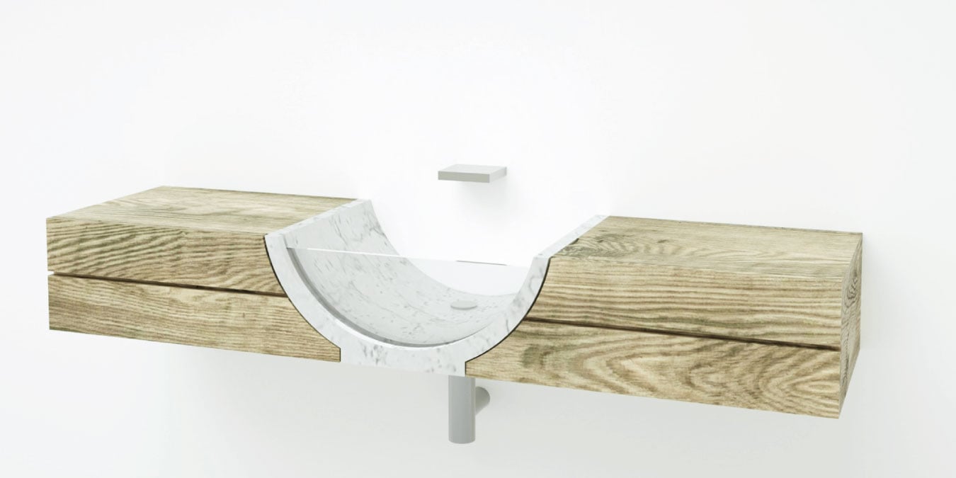 lavandino in marmo e legno lavandino da incasso in marmo e legno