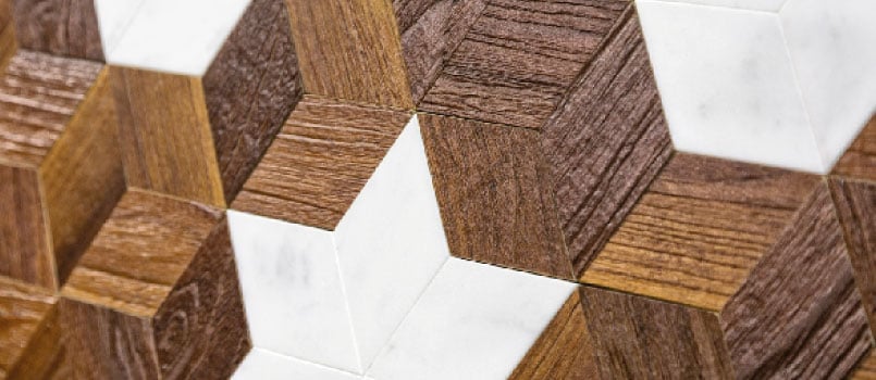 Parquet in marmo e legno