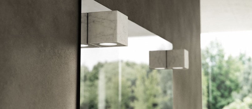 Specchi con luce led in marmo