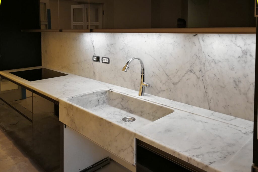 Marble Kitchen Sink types and colors Dedalo Stone