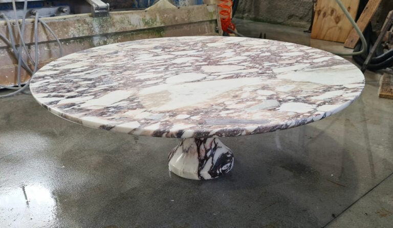 calacatta viola marble table