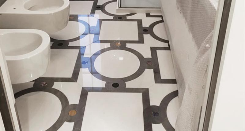 how to clean marble floor in bathroom