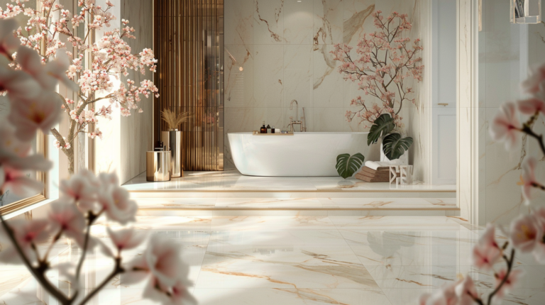 calacatta oro bathroom
