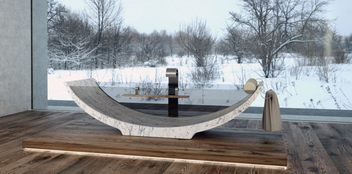 badewanne aus marmor und holz badewanne aus marmor und holz