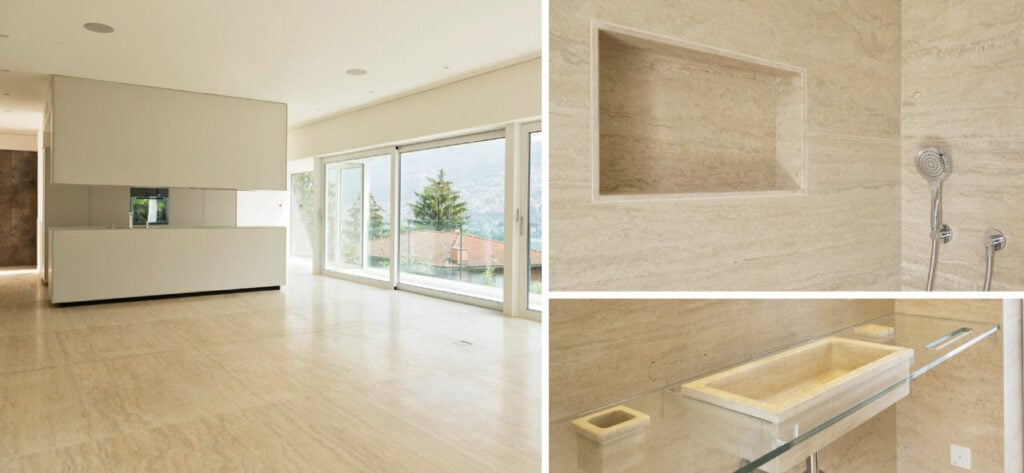 luxuriöse innenarchitektur aus marmor