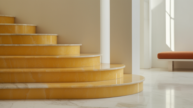 yellow marble stair yellow marble stair