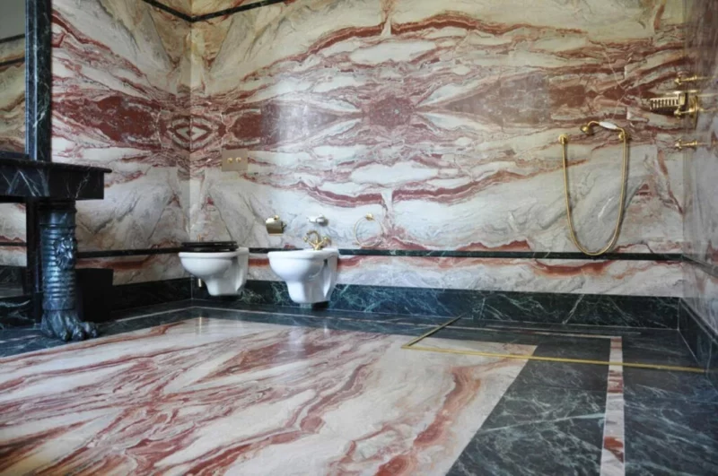 red and white marble project