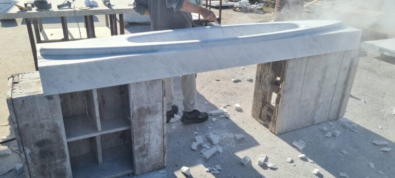 lavandino marmo bianco