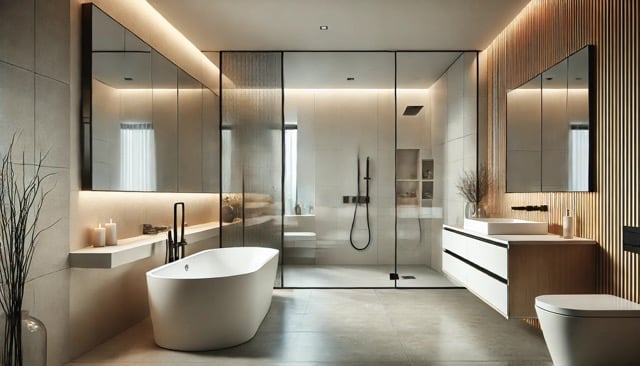 bagno ceramica legno e gres