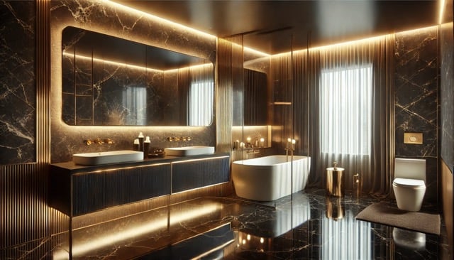 bagno di lusso in marmo