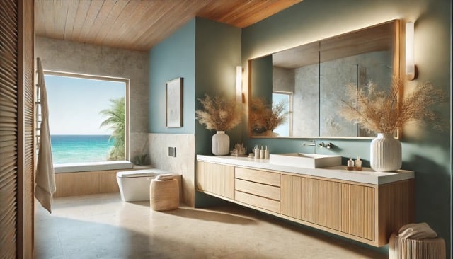 bagno moderno accogliente