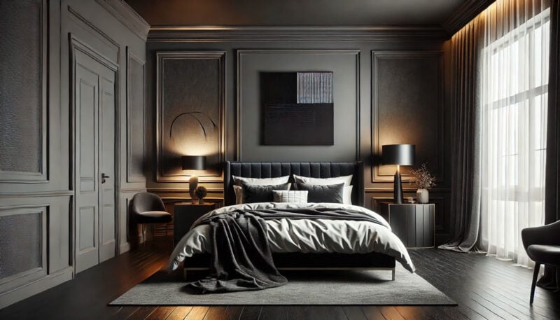 charcoal bedroom paint color