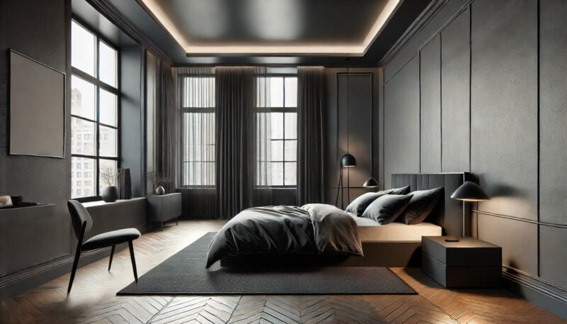 colore pareti camera da letto antracite