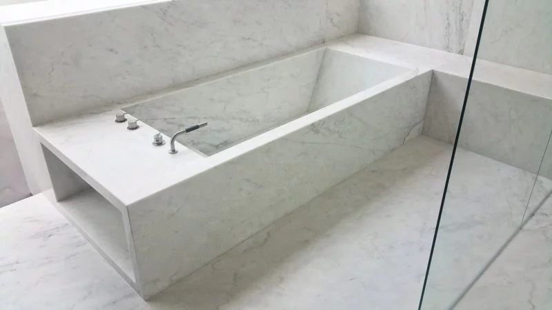 bathroom design white carrara bathtub