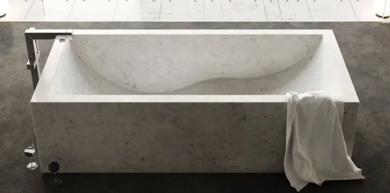 carrara marble bathtub