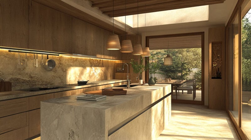 cucine con top in marmo