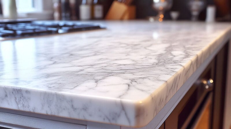 cucine con top in marmo di carrara