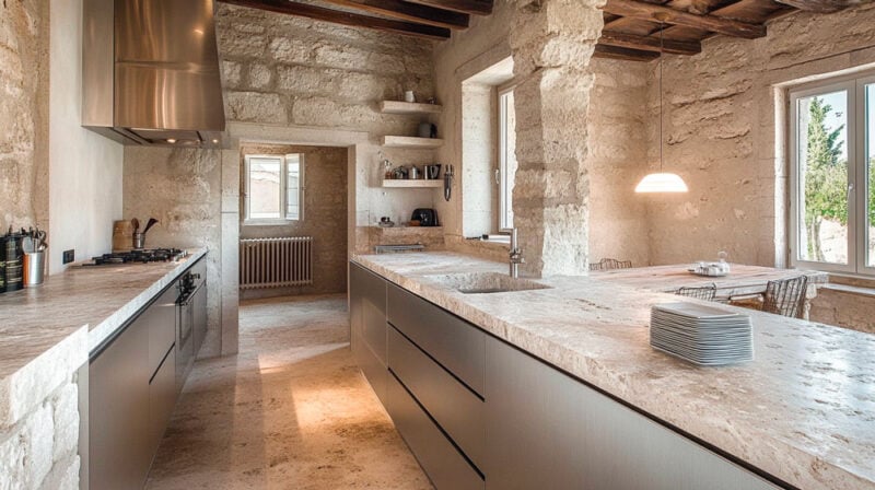 cucine marmo artigianalita rustico