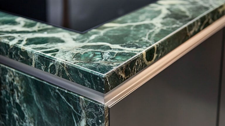 green marble kitchen countertop