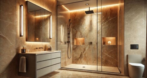 modern showers