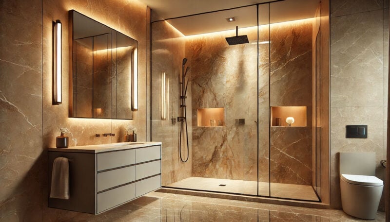 modern showers