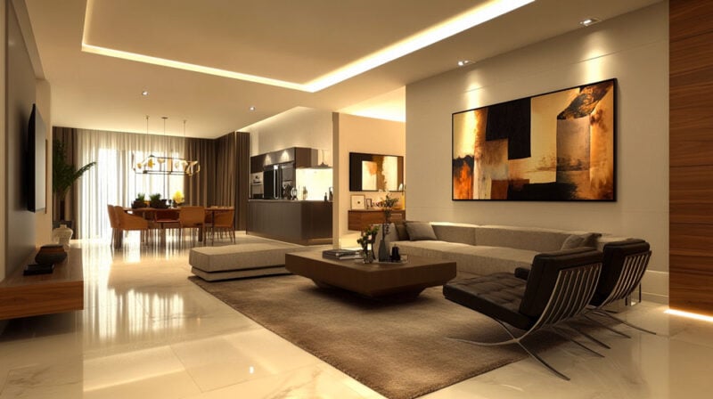 pareti colori caldi neutri