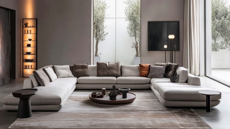 pareti colori neutri grigio