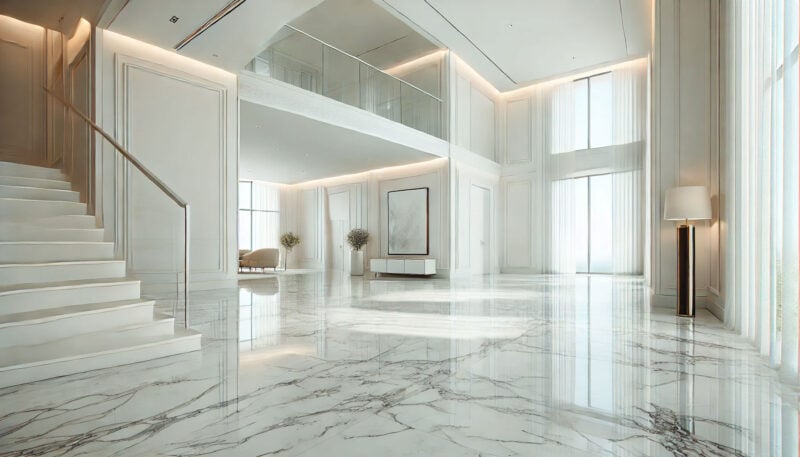 white marble flooring characteristics
