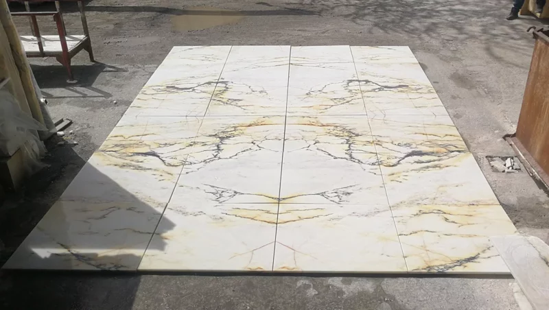 white paonazzo marble floor
